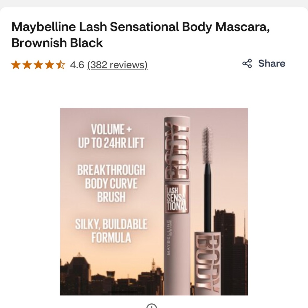 Maybelline Mascara Black + Cream Blush Coral NEW Sealed Set - Picture 11 of 14